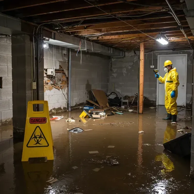 Flooded Basement Electrical Hazard in Monroe, NY Property